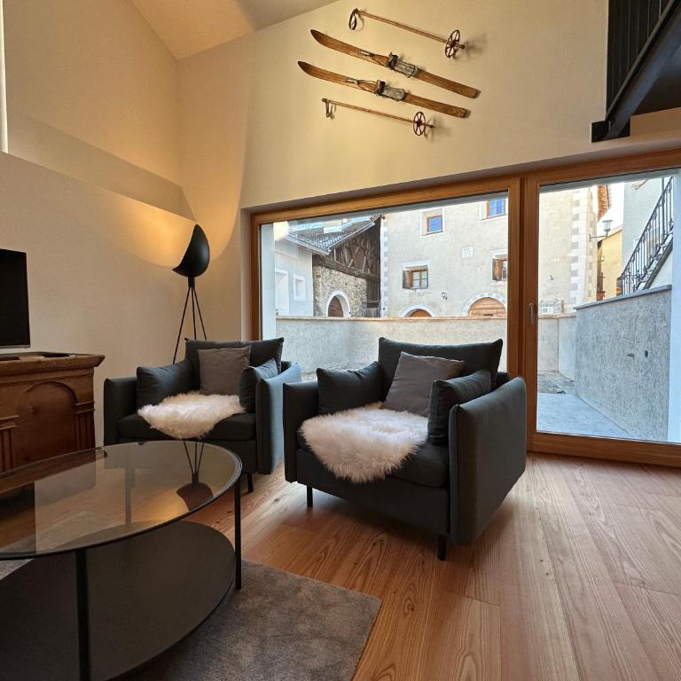 Chesa Unica - Giardin - Apartment mit Balkon - 3