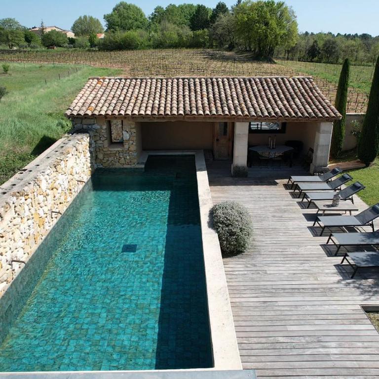 Provençal farmhouse, Mont Ventoux view, 2 pools (1 heated), Bédoin - 10 people - Villa 5 Chambres - 48