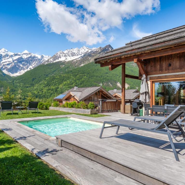 Serrechevalierholidays Chalet Piscine chauffée&Spa, jardin, billard, ping-pong, baby-foot 18 personnes - Maison 6 Chambres - 45