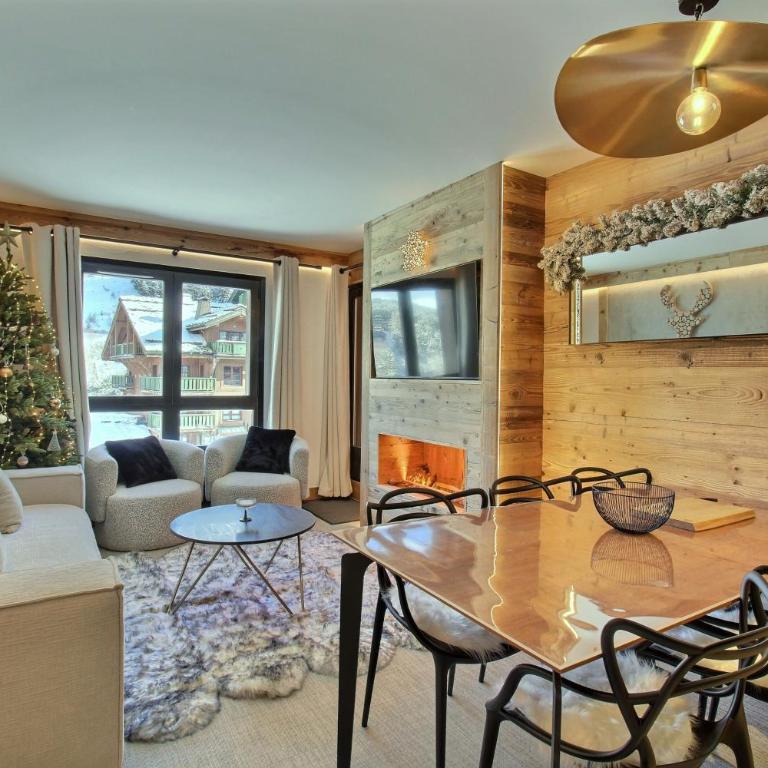 ARC 1950 - Appartement 08 personnes - Départ ski aux pieds - Sauna, Hammam, Jacuzzi, Salle de fitness, Piscine extérieure chauffée - Apartment mit 2 Schlafzimmern und Bergblick - 1