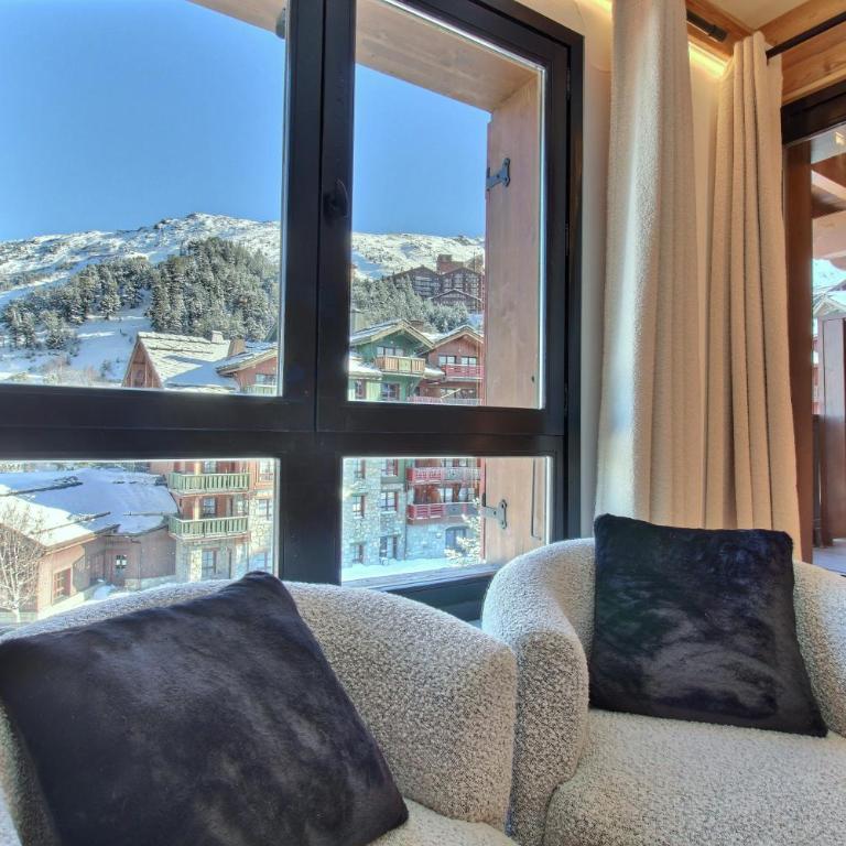 ARC 1950 - Appartement 08 personnes - Départ ski aux pieds - Sauna, Hammam, Jacuzzi, Salle de fitness, Piscine extérieure chauffée - Apartment mit 2 Schlafzimmern und Bergblick - 5