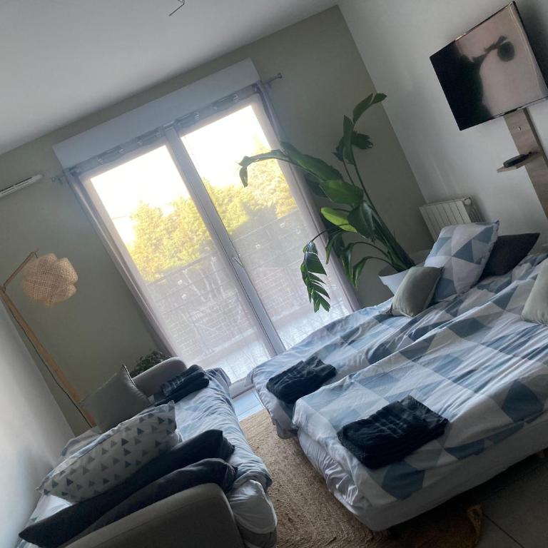 Un balcon à Monplaisir- 4 lits -garage - 47m2 - Appartement 1 Chambre - 21