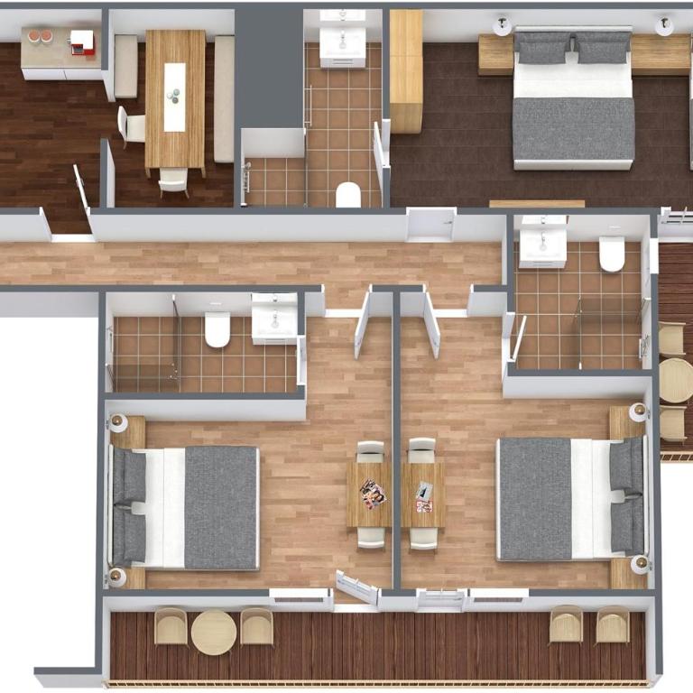 Haus Gritsch - Apartment mit 3 Schlafzimmern und Balkon - 9