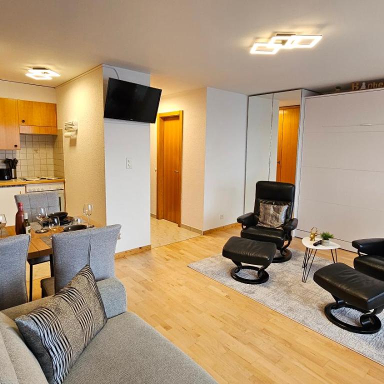 Studio 4206 Les Sources aux Bains d'Ovronnaz - Studio mit Poolblick - 9
