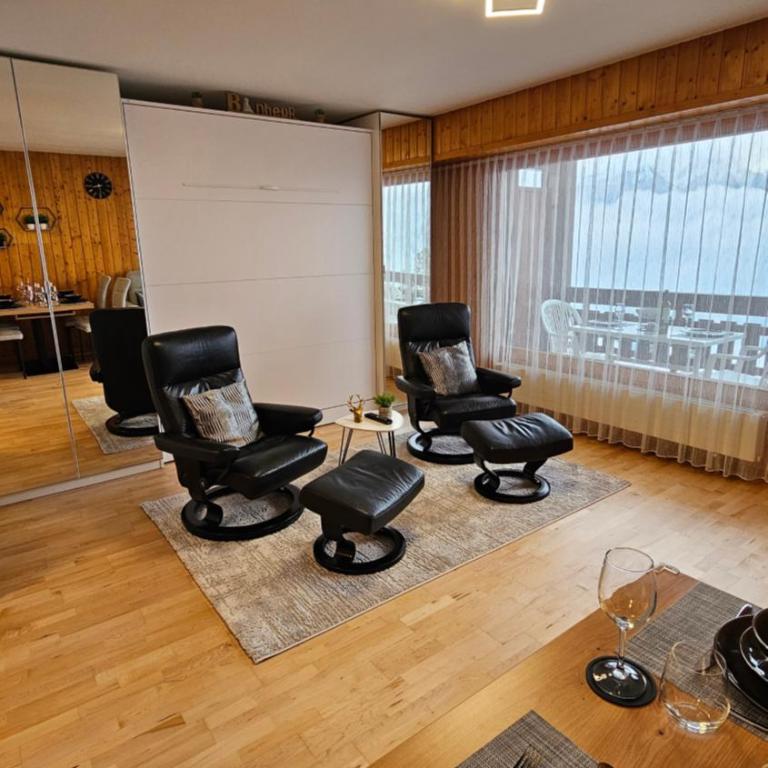 Studio 4206 Les Sources aux Bains d'Ovronnaz - Studio mit Poolblick - 6