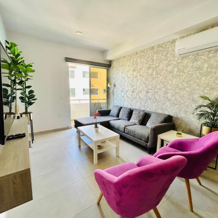 Lindo con gran alberca tipo playa by G P S rentas - Two-Bedroom Apartment - 5