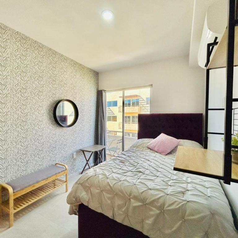 Lindo con gran alberca tipo playa by G P S rentas - Two-Bedroom Apartment - 7