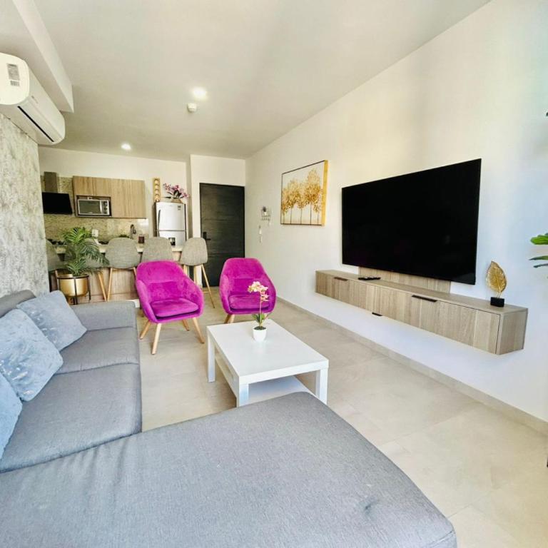 Lindo con gran alberca tipo playa by G P S rentas - Two-Bedroom Apartment - 38
