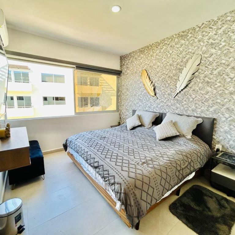 Lindo con gran alberca tipo playa by G P S rentas - Two-Bedroom Apartment - 41