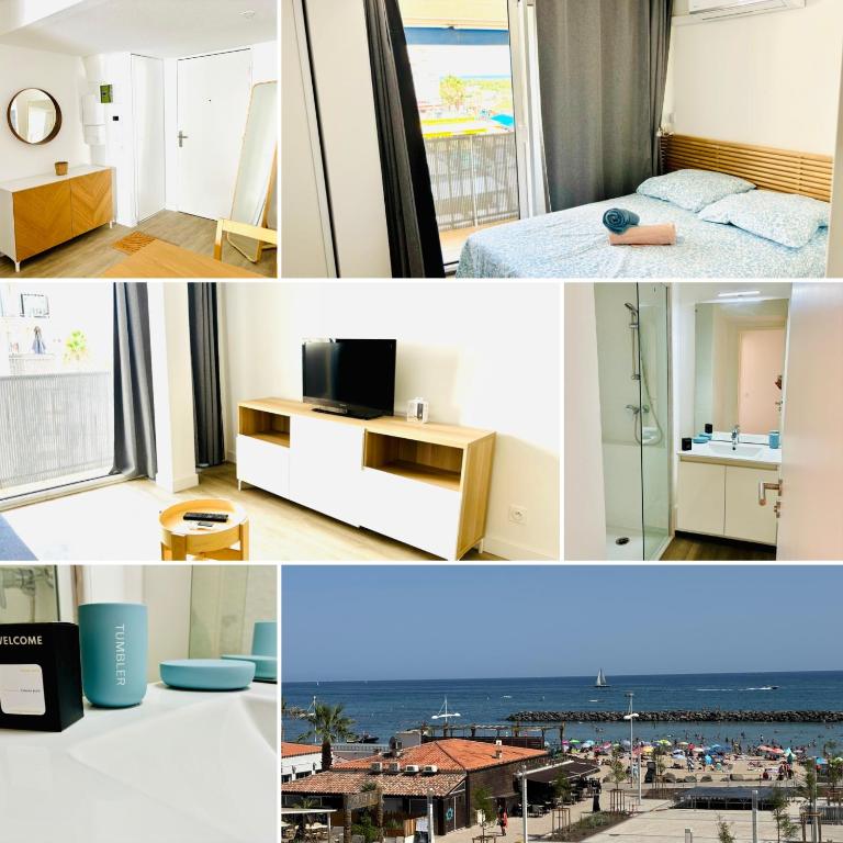 Le Cap d'Agde, Residence Le BAÏA,vue Mer, 20M de la plage, piscine - Appartamento con 2 Camere da Letto - 6