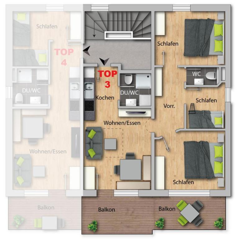 Ferienwohnung Königsleiten 121b - Top 3 - Appartamento con 3 Camere da Letto - 2