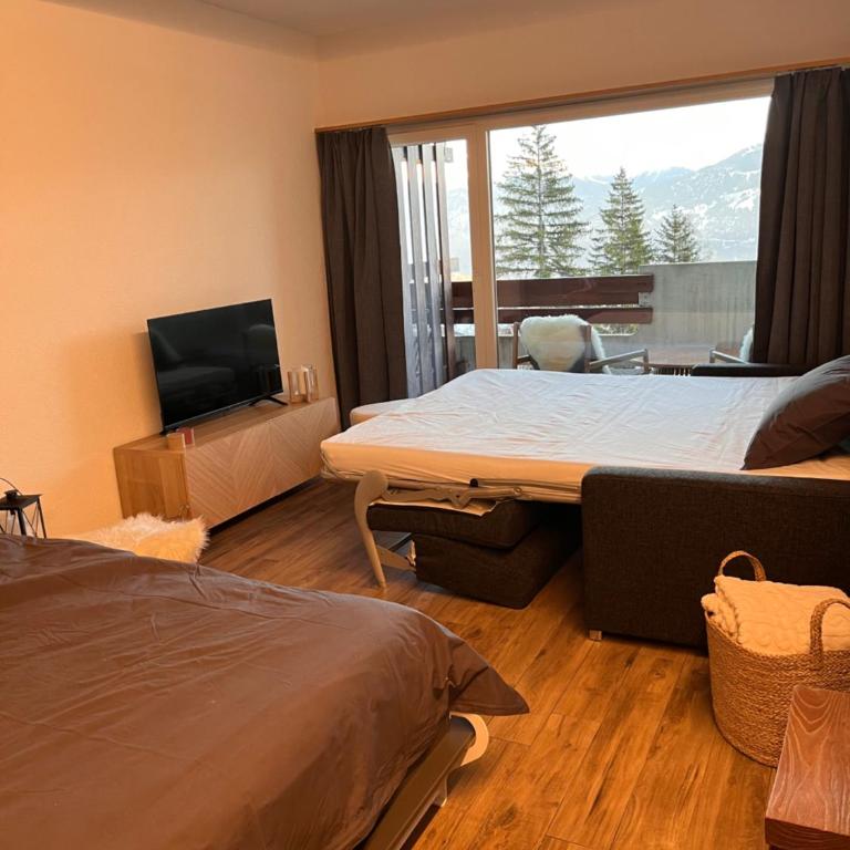 Studio élégant rénové avec vue à Anzère - Apartment mit 1 Schlafzimmer - 12