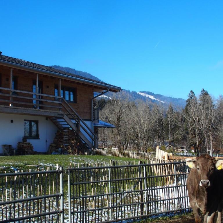 Ferienwohnung Streuobstwiese - Apartment mit 1 Schlafzimmer, Balkon und Bergblick - 13