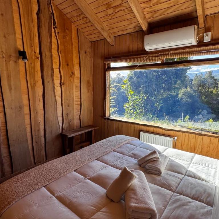 Hotel Conguillío - Habitación con cama grande y vistas al jardín - 1