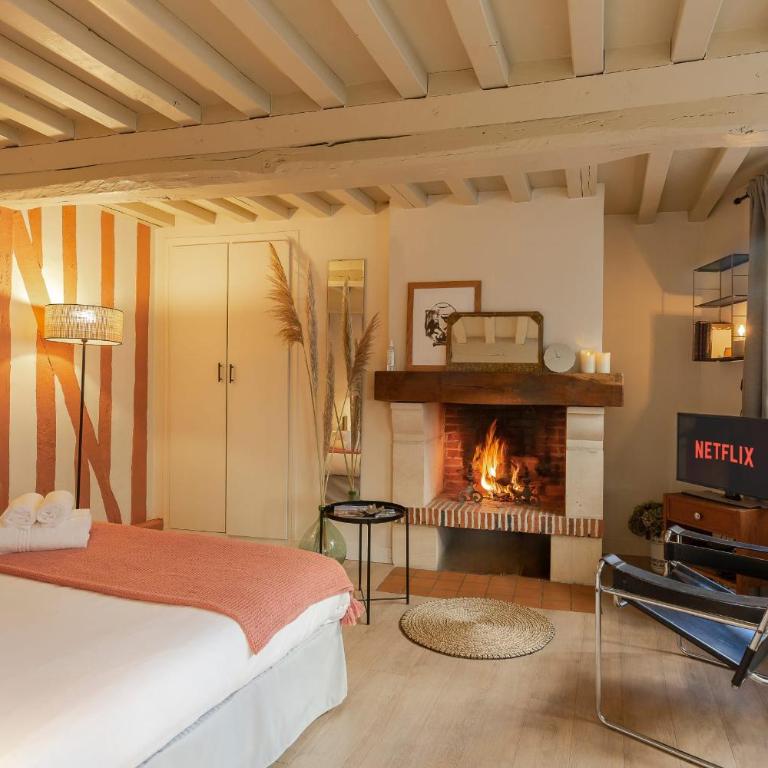 Couleur Corail Studio Peaceful gem & shared yard Central Honfleur - Studio - 6