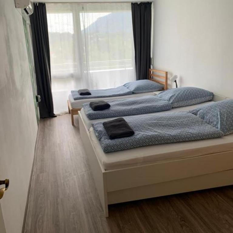 501, Schlafzimmer, Wohnzimmer, Küche und Bad mit Bergblick - Apartment mit 1 Schlafzimmer - 4