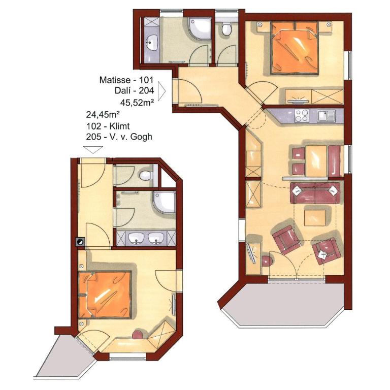 Appartements Lüftenegger - Apartment mit 2 Schlafzimmern - 5
