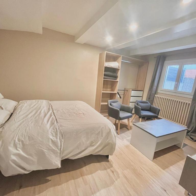 Studio avec cuisine, salle de bain et garage privé proximité 24h - Doppelzimmer - 1