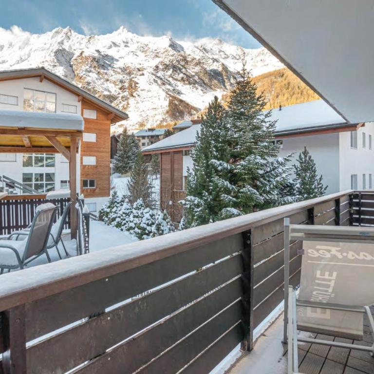 Chalet Lärchenheim, central SaasFee close to AlpinExpress - Apartment mit 2 Schlafzimmern und Terrasse - 5
