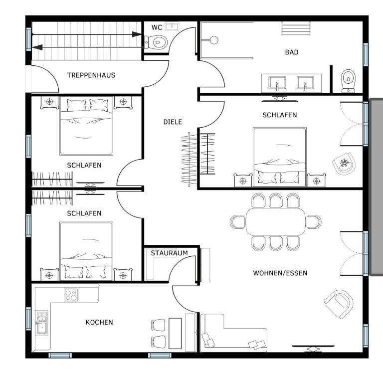 RUBEN 15 Ferienwohnungen - Apartment mit 3 Schlafzimmern und Aussicht - 1