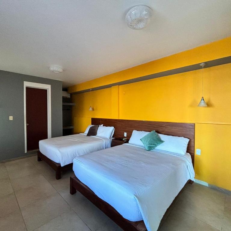 Hotel Awazul Bacalar - Habitación Estándar con 2 camas dobles - 5