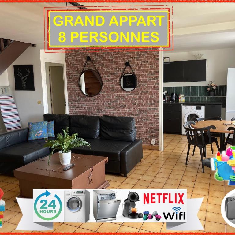 014 CHIC & COSY GRAND APPART DUPLEX 76m2 WIFI SMART TV NETFLIX ET VUE PANORAMIQUE - Appartement 3 Chambres - 2