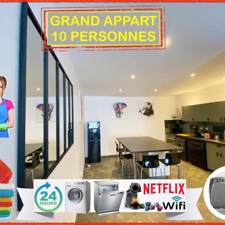 021 CHIC & COSY GRAND APPART 84m2 HYPERCENTRE WIFI SMART TV NETFLIX - Appartement 3 Chambres - 2