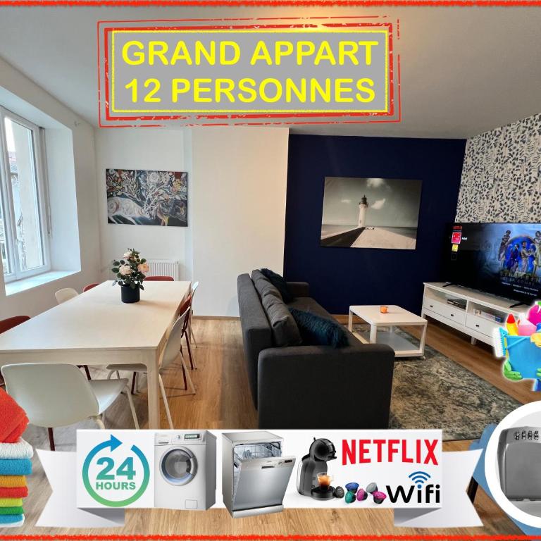 24 CHIC & COSY GRAND APPART 88m2 PARKING GRATUIT HYPERCENTRE NETFLIX - Appartamento con 3 Camere da Letto - 2