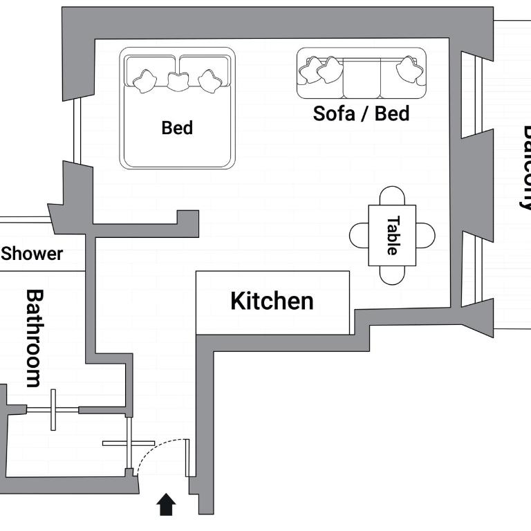 Apartment Via Sant'Alessandro 22 - Sostify - Monolocale con Balcone - 24