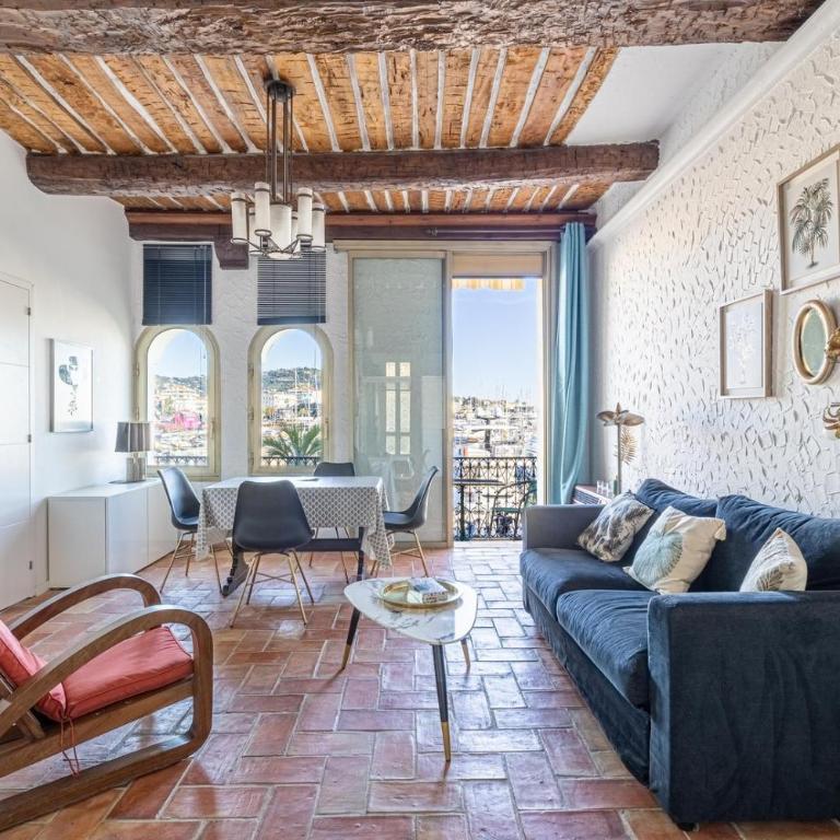 L'HONORAT vue mer et port, à côté des plages du Midi et proche du Palais - Appartement 1 Chambre - Vue sur Mer - 8