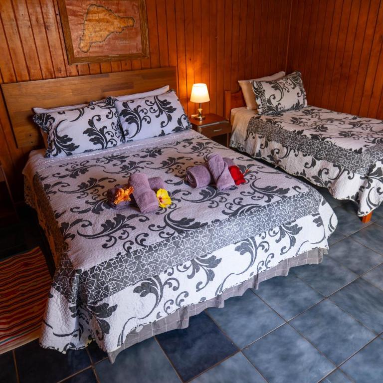 KeuhenuaEcoHostal - Habitación Doble Estándar con vistas al jardín - 2 camas - 1