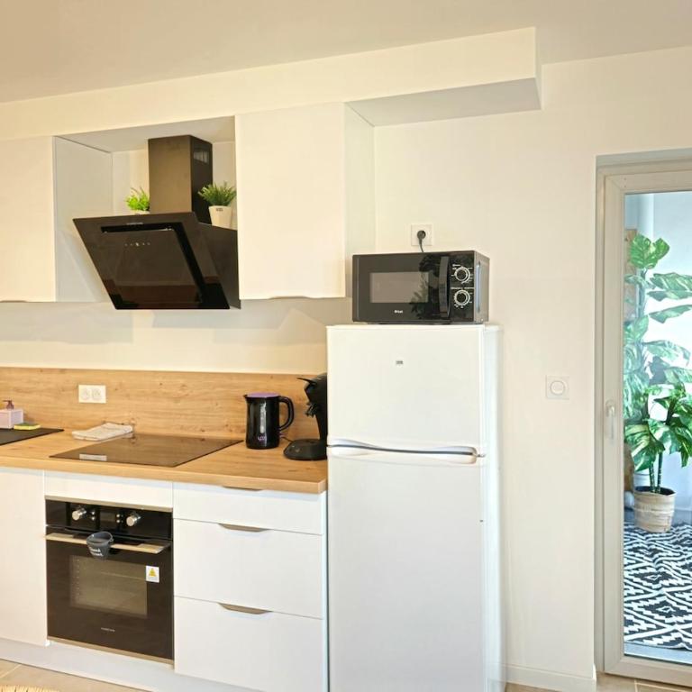 Les chambres de Sandrine avec dans un appartement en collocation - Chambre Double avec Salle de Bains Privative - 7