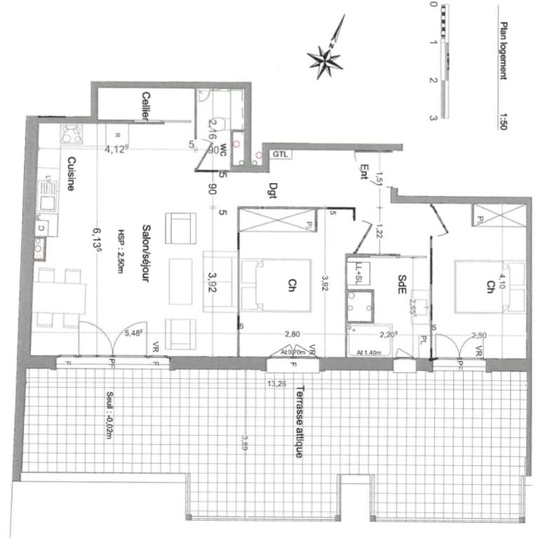 EUEXIA - À MARÉE HAUTE - Magnifique appartement climatisé 70 m2, Grande terrasse 42 m2, classé 4 étoiles - Appartement 2 Chambres - 46