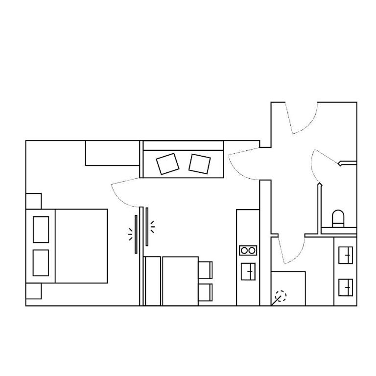 Apparthotel Zirbenhof - Apartment mit 1 Schlafzimmer - 5