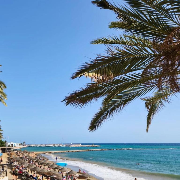 Sea View 2BR Beachfront & Cozy Balcony Marbella - Two-Bedroom Apartment - 15