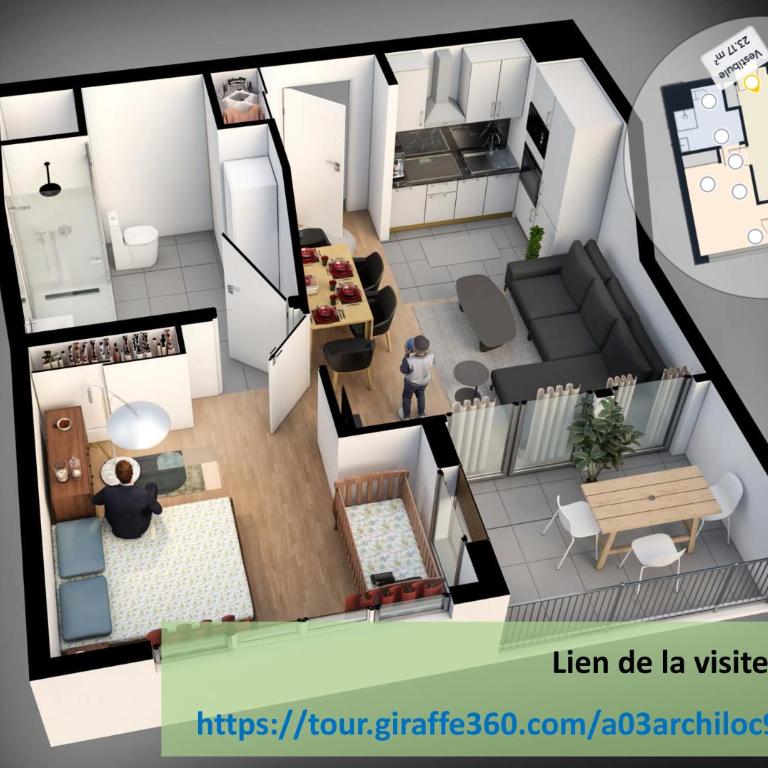 Roi de la Seine à Paris, stade, Gare parking et terrasse - Appartamento con 1 Camera da Letto - 6