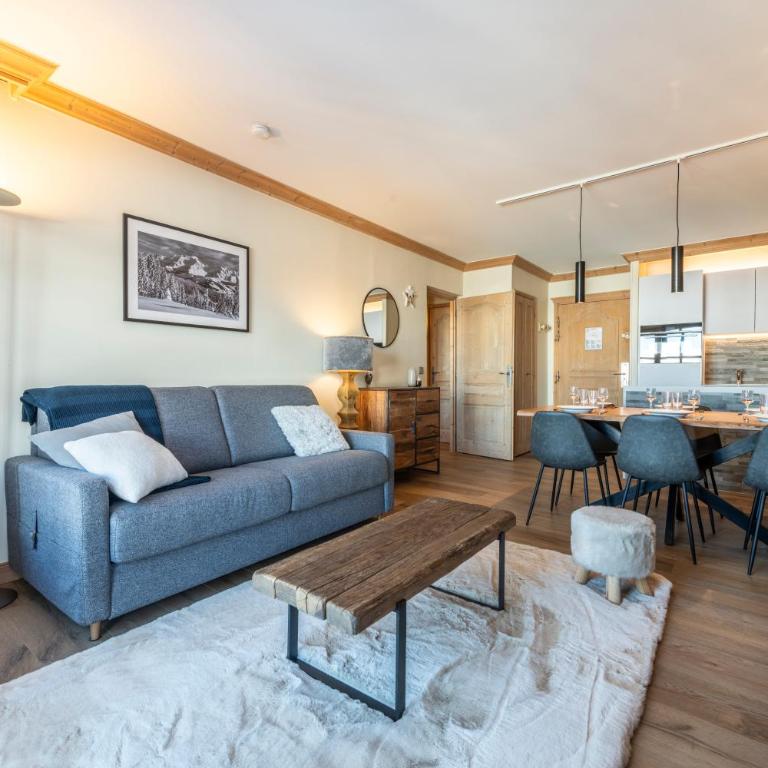 Appt rénové, 6 personnes Arc 1950 vue exceptionnelle MontBlanc, sauna, hammam, piscine int et ext - Appartement 2 Chambres - 8
