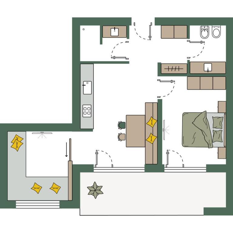 Linara Mountain Family Stay - Apartamento de 1 dormitorio con vistas al jardín - 1