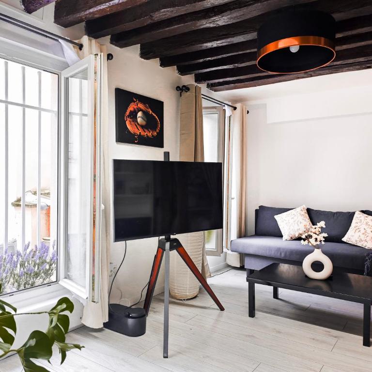 Rustic Charm&Dreamhome 40m2 in the heart of Paris, near Pompidou and Notre-Dame, Subway 4,8,9 Honeymoon favourite - Appartement 1 Chambre - 13