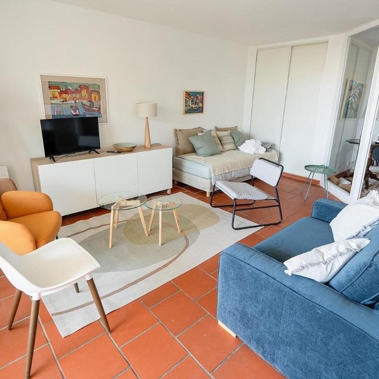 Superbe T3 pour 6 personnes, résidence calme avec piscine - Two-Bedroom Apartment with Terrace and Sea View - 7