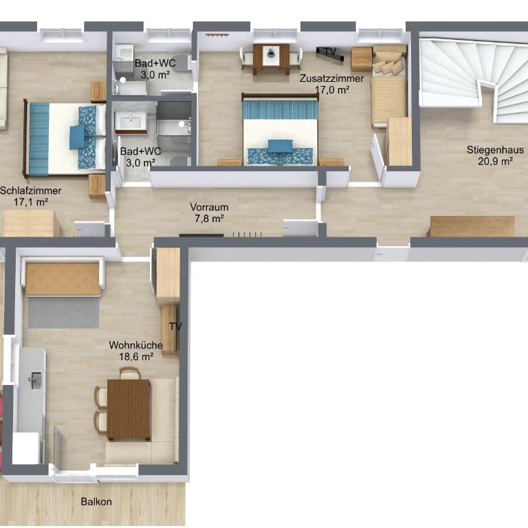 Haus Sonnwinkl - Apartment mit 2 Schlafzimmern und Bergblick - 5