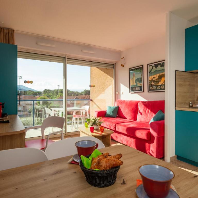 Appart Hôtel Mer & Golf Port Argelès - Appartement Confort 1 Chambre - Côté Montagne - 4