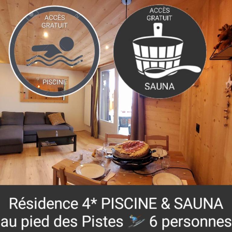 Douillet 33 m² piscine et sauna - 6 pers - Appartement 1 Chambre - 2