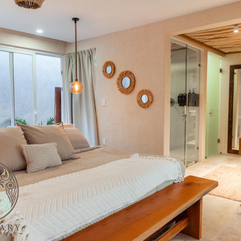 New 1BR with Jacuzzi & Free Access to DOS CEIBAS Beach Club - One-Bedroom Apartment with Spa Bath - 14