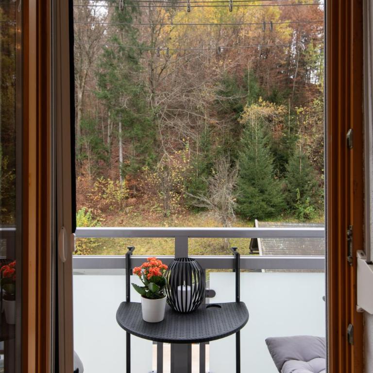 Ferienwohnung Waldblick, Faaker See - Apartment mit 1 Schlafzimmer und Balkon - 43