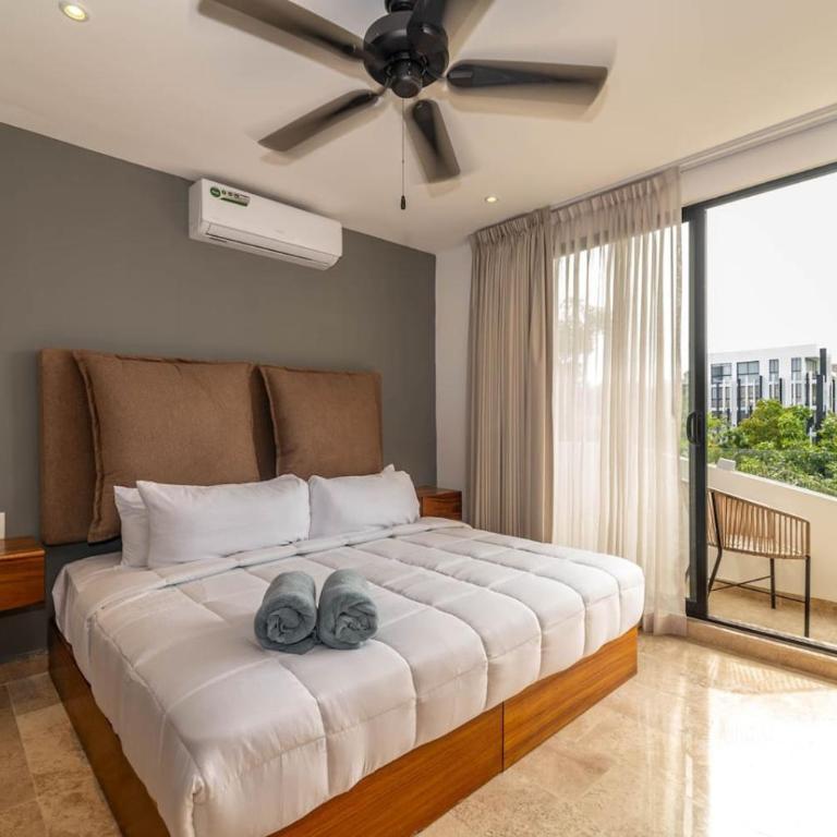 King Studio with Balcony, Rooftop Pool in Trendy Aldea Zama - Apartamento - 1