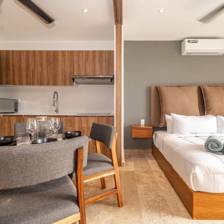 King Studio with Balcony, Rooftop Pool in Trendy Aldea Zama - Apartamento - 6