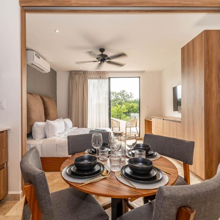 King Studio with Balcony, Rooftop Pool in Trendy Aldea Zama - Apartamento - 31