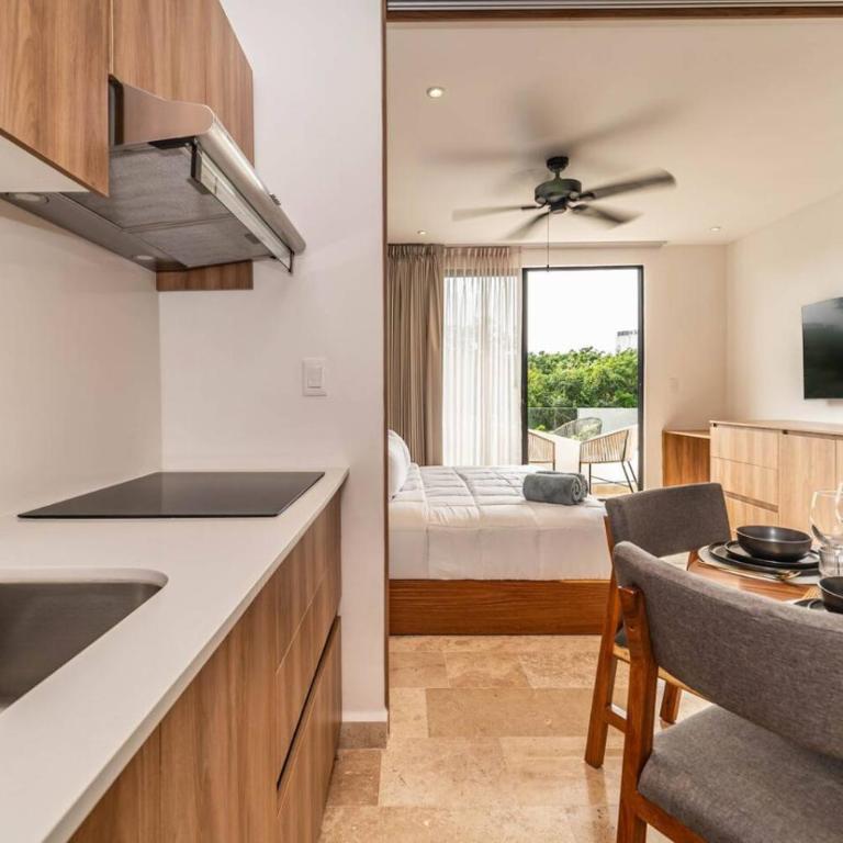 King Studio with Balcony, Rooftop Pool in Trendy Aldea Zama - Apartamento - 35