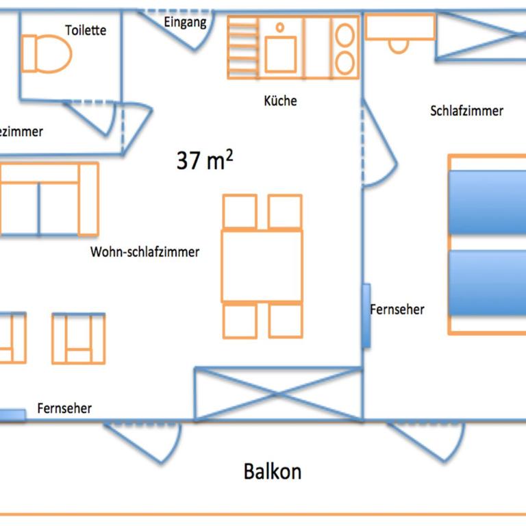 Hotel Mallnitz - Apartment mit 1 Schlafzimmer und Balkon - 4